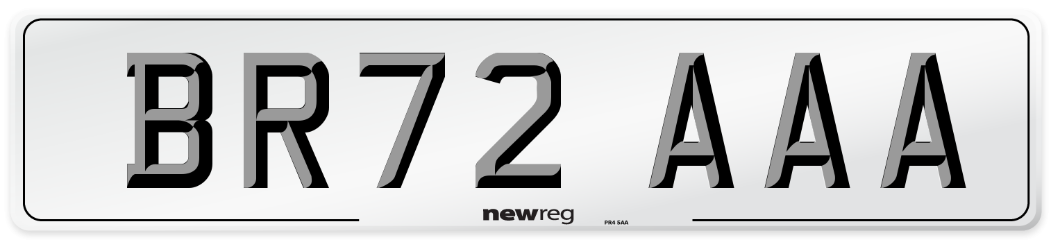 BR72 AAA Number Plate from New Reg